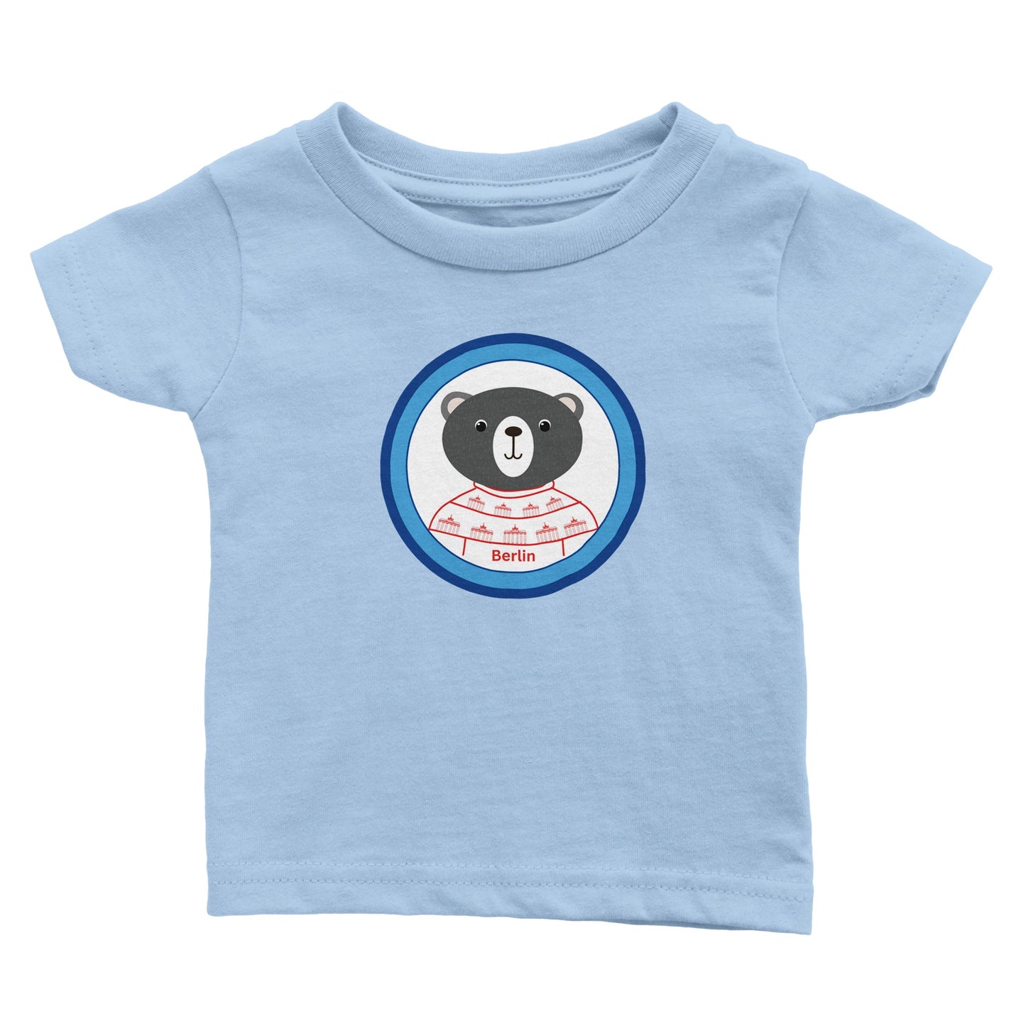 Berlin Kleiner Bär - Klassisches Baby-T-Shirt mit Rundhalsausschnitt