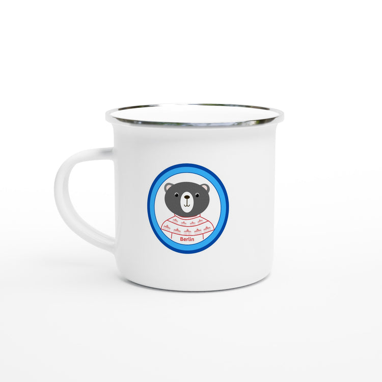 Berlin Kleiner Bär Weiße Emaille-Tasse (12oz)