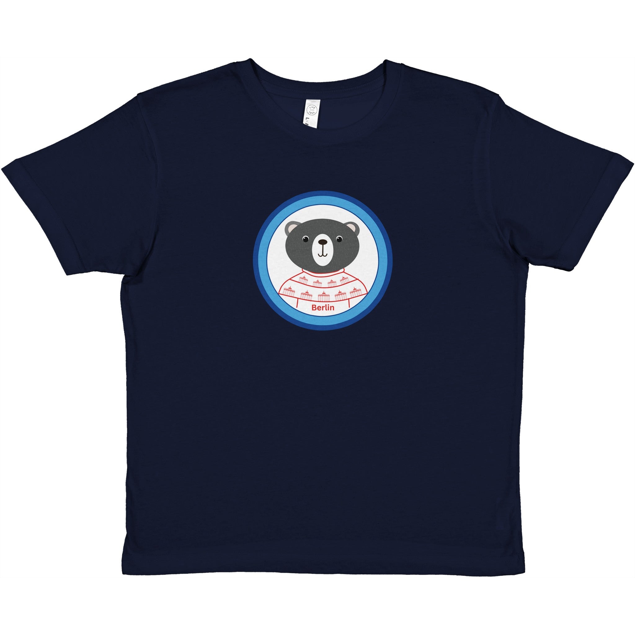 Berlin Kleiner Bär Premium Kinder-T-Shirt mit Rundhalsausschnitt